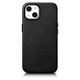 iCARER case leather cover za iphone 14 plus črna torbica iz pravega usnja (združljiva z magsafe)