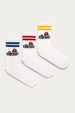 Ellesse nogavice (3-pack) - bela. Dolge nogavice iz zbirke Ellesse. Model iz elastičnega materiala. Vključeni trije pari