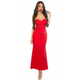 Amiatex Ženska obleka 73049, rdeča, XL