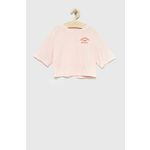 Otroški t-shirt Kids Only roza barva - roza. Otroški Ohlapen T-shirt iz kolekcije Kids Only. Model izdelan iz tanke, elastične pletenine.