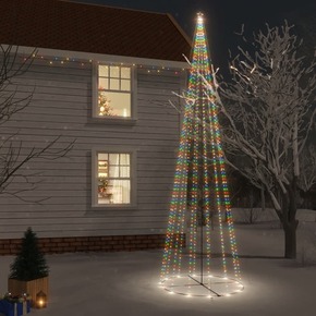 VidaXL Božično drevesce stožec 1134 barvnih LED diod 230x800 cm