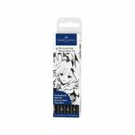 Faber-Castell Marker Pitt Artist Pen Manga 4 kosi, črna II