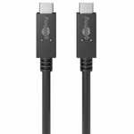 Goobay USB-C polnilni kabel, 100 W, 1 m, črn