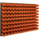 botle Stenska plošča za orodje 115 x 78 cm z 126 kos Škatla viseče Oranžna škatle Sistem za shranjevanje