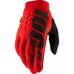 100% Brisker Gloves Red M Kolesarske rokavice