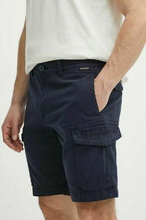 Bombažne kratke hlače Napapijri N-Deline mornarsko modra barva