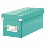 Turkizno modra škatla za shranjevanje s pokrovom Leitz Click&amp;Store, dolžina 35 cm