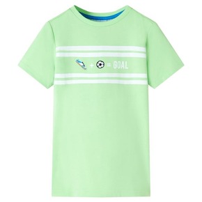 VidaXL Otroška majica s kratkimi rokavi neon zelena 92