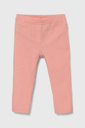 Otroške hlače United Colors of Benetton roza barva - roza. Otroški hlače iz kolekcije United Colors of Benetton. Model izdelan iz prožnega materiala