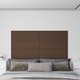 shumee Stenski paneli 12 kosov rjavi 90x30 cm blago 3,24 m²