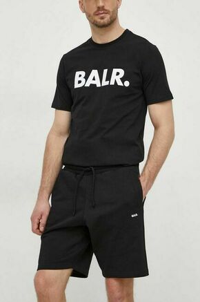 Bombažne kratke hlače BALR. črna barva - črna. Kratke hlače iz kolekcije BALR. Model izdelan iz pletenine. Model iz izjemno udobne bombažne tkanine.