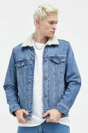 Jeans jakna Hollister Co. moška - modra. Jakna iz kolekcije Hollister Co. Delno podložen model