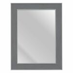 slomart stensko ogledalo 66 x 2 x 86 cm siva les bela