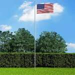 Vidaxl Ameriška zastava 90x150 cm