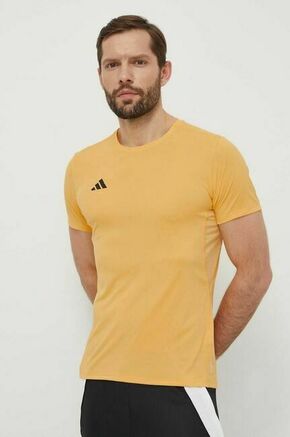 Kratka majica za tek adidas Performance Adizero rumena barva
