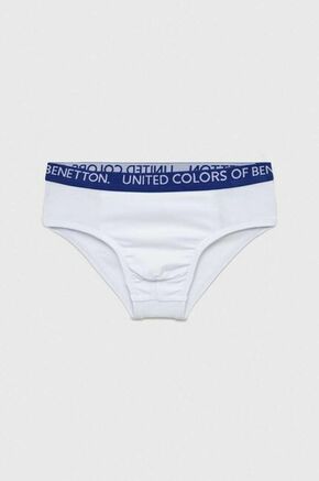 Otroške spodnjice United Colors of Benetton 2-pack bela barva - bela. Otroški spodnje hlače iz kolekcije United Colors of Benetton. Model izdelan iz gladke