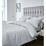 Sivo posteljno perilo za eno osebo 135x200 cm Satin Stripe - Catherine Lansfield