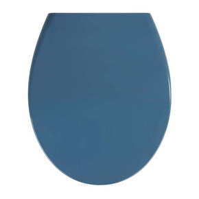Temno modra WC deska z enostavnim zapiranjem Wenko Samos
