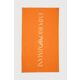Bombažna brisača Emporio Armani Underwear oranžna barva - oranžna. Velika brisača iz kolekcije Emporio Armani Underwear. Model izdelan iz vzorčastega materiala.