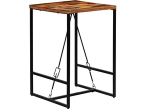 VIDAXL Barska miza iz trdnega predelanega lesa 70x70x106 cm