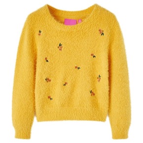 VidaXL Otroški pulover pleten oker 116