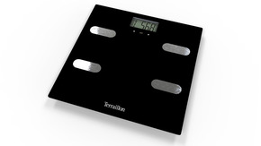Digitalne kopalniške tehtnice terraillon fitness 14464 črna kaljeno steklo