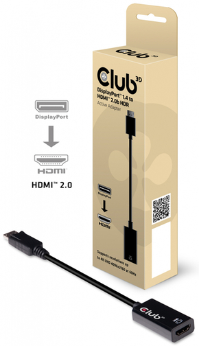Club 3D CAC-1080 adapter DisplayPort 1.4 v HDMI 2.0b