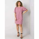 BASIC FEEL GOOD Ženska bombažna plus size obleka JASMINE roza RV-SK-6319.65_362647 2XL