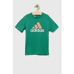 Adidas Majice obutev za trening zelena L Big Logo Tee JR
