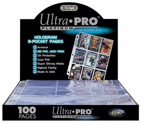 UltraPRO: Platinasti ovitki strani za 9 kartic - 100 kom/pak