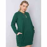 BASIC FEEL GOOD Ženska obleka plus size ARIADNE temno zelena RV-SK-6296.99_363119 2XL
