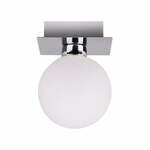 Stropna svetilka v srebrni barvi s steklenim senčnikom 10x10 cm Oden - Candellux Lighting