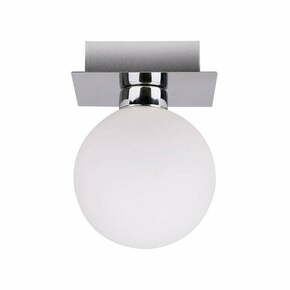 Stropna svetilka v srebrni barvi s steklenim senčnikom 10x10 cm Oden - Candellux Lighting