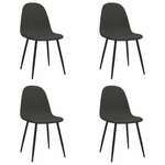 vidaXL Jedilni stoli 4 kosi 45x54,5x87 cm črno umetno usnje