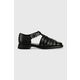 Usnjeni sandali Vagabond Shoemakers BRITTIE ženski, črna barva, 5551.201.20 - črna. Sandali iz kolekcije Vagabond Shoemakers. Model je izdelan iz naravnega usnja. Model z mehkim, oblikovanim vložkom zagotavlja udobje.