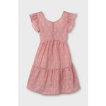 Otroška obleka Mayoral roza barva - roza. Otroški obleka iz kolekcije Mayoral. Model izdelan iz vzorčaste tkanine. Model iz izjemno udobne tkanine z visoko vsebnostjo bombaža.