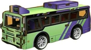 3D lesena sestavljanka - Avtobus 14 cm