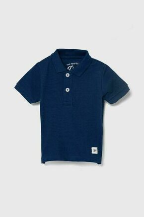 Otroške bombažne polo majice zippy mornarsko modra barva - mornarsko modra. Polo majica za dojenčka iz kolekcije zippy. Model izdelan iz enobarvne pletenine.
