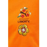 Bombažna kratka majica Puma X LIBERTY oranžna barva - oranžna. Ohlapna kratka majica iz kolekcije Puma, izdelana iz tanke, elastične pletenine. Model iz mehke in zračne tkanine je idealen za toplejše letne čase.