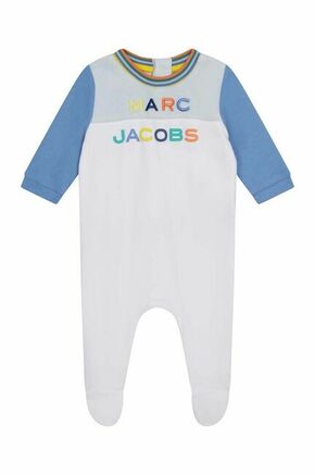 Pajac za dojenčka Marc Jacobs - modra. Pajac za dojenčka iz kolekcije Marc Jacobs. Model izdelan iz pletenine s potiskom.