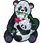 Drevené puzzle set Panda