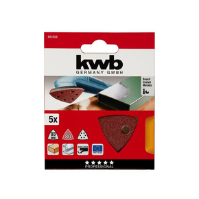 KWB samolepilni trikotni brusni papir za les in kovino