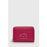 Denarnica Karl Lagerfeld ženska, roza barva, 245W3234 - roza. Mala denarnica iz kolekcije Karl Lagerfeld. Model izdelan iz ekološkega usnja.