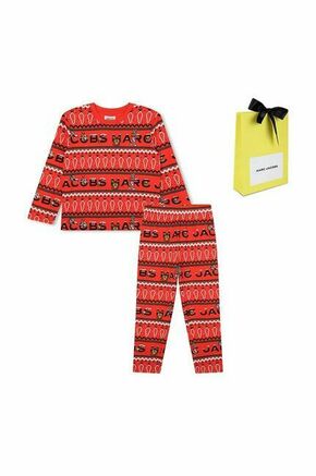 Otroška pižama Marc Jacobs rdeča barva - rdeča. Pižama iz kolekcije Marc Jacobs. Model izdelan iz pletenine vzorčaste pletenine.