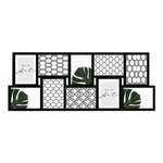 Črn plastičen stenski okvir 75x30 cm
