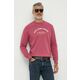 Bombažen pulover Pepe Jeans Medley moški, roza barva - roza. Pulover iz kolekcije Pepe Jeans, izdelan iz elastične pletenine. Model iz izjemno udobne bombažne tkanine.