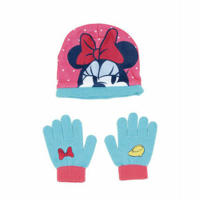Disney dekliški komplet kape in rokavic Minnie Mouse