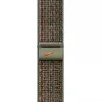 Apple Nike Sport Loop pašček, 41 mm, Sequoia/oranžen (MTL33ZM/A)