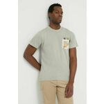 Bombažna kratka majica Bomboogie moški, zelena barva - zelena. Kratka majica iz kolekcije Bomboogie, izdelana iz tanke, elastične pletenine. Model iz zračne bombažne tkanine.