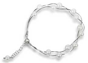 JwL Luxury Pearls Fina zapestnica iz pravih belih biserov JL0174 srebro 925/1000
